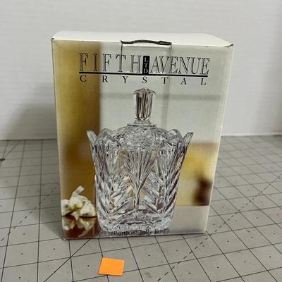 Fifth Avenue Crystal “Portico” Jelly Jar with Lid