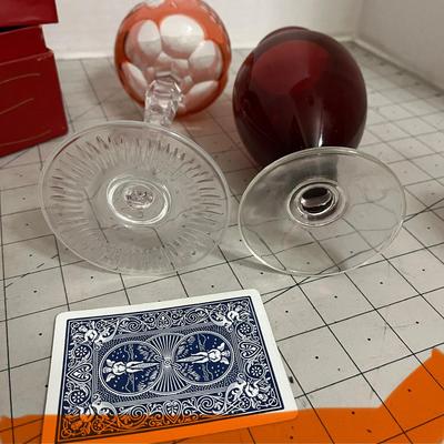 Vintage Ruby Red Glassware Set