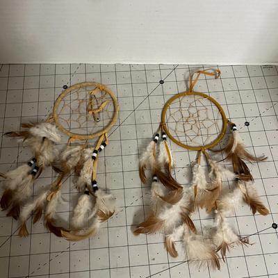 Boho Dreamcatcher and Feather Wind Chime Decor Set