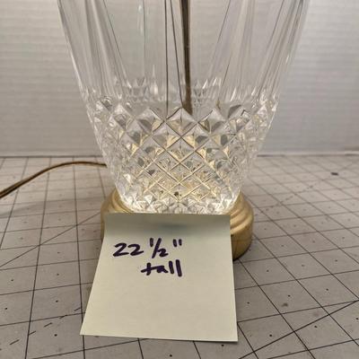 Vintage Cut Glass Table Lamp