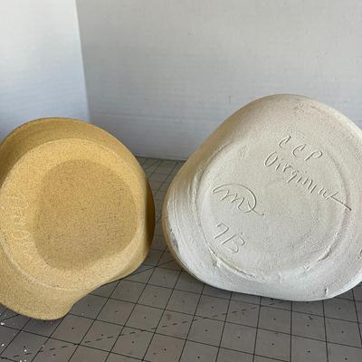 Western Hat-Shaped Ceramic Planters (Set of 2)
