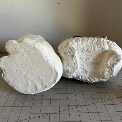Decorative White Ceramic Cat Figurines