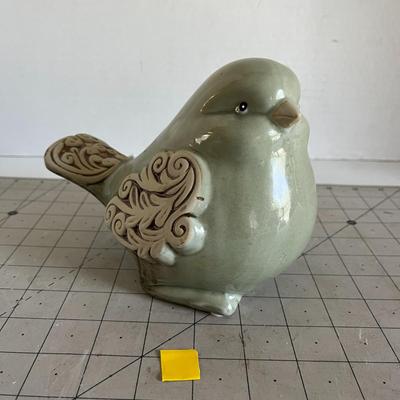 Glazed Ceramic Bird Figurine