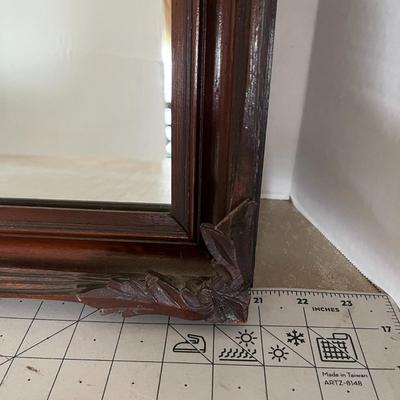 Vintage Carved Wood Mirror