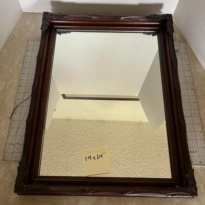 Vintage Carved Wood Mirror