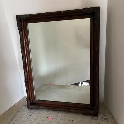 Vintage Carved Wood Mirror