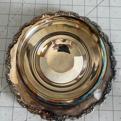 Silver Bowl/tray combo