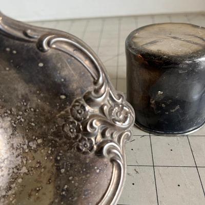 Vintage Silver plated Dish & Mug Set