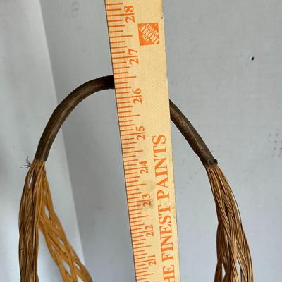 Tall Woven Floor Basket Pair