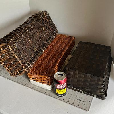 Rectangular Woven Basket Set