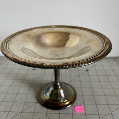 Silver Rope-Edge Compote Dish
