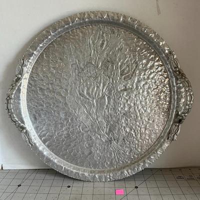 Hammered Aluminum Floral Tray