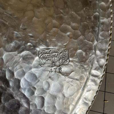Hammered Aluminum Floral Tray