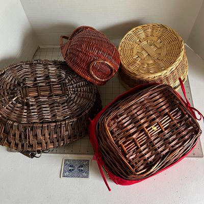 Colorful Woven Basket Set