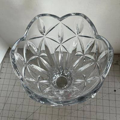 15 Inch Crystal Cut Glass Vase