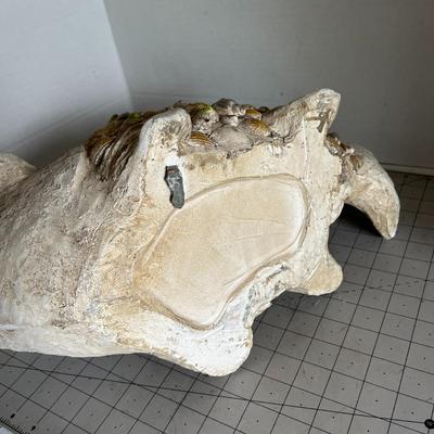 Stone fish Solar sculpture