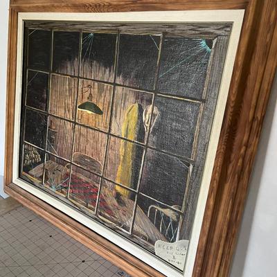 Framed Rustic Interior Artwork Bill Racham ‘Keep Out’
