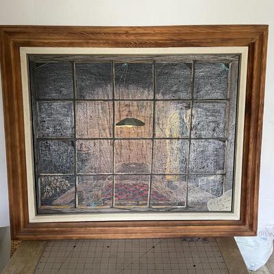 Framed Rustic Interior Artwork Bill Racham ‘Keep Out’