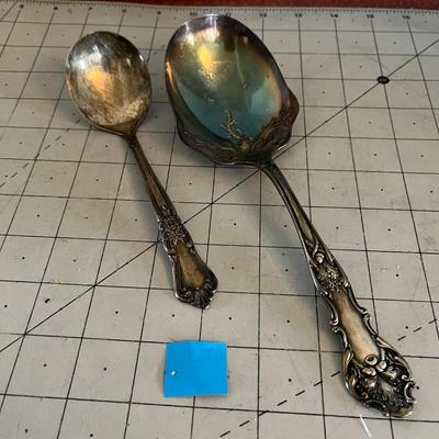 Vintage Ornate Silver Spoons
