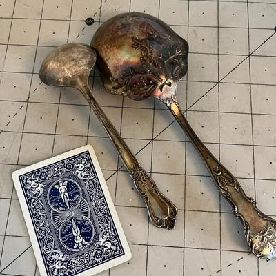 Vintage Ornate Silver Spoons