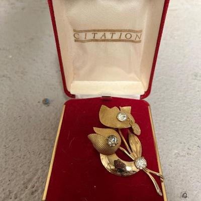 Sale Photo Thumbnail #224: Vintage Bobcat pin, vintage tulip pins, necklaces, broaches, tie tacs, earrings. The longer you look the more treasures you’ll find!