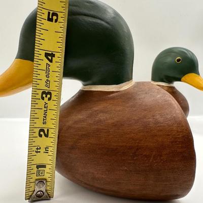 Solid Wood Painted Mallard Bookends