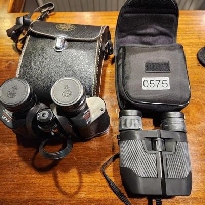 2 Set of Tasco 308 8x30 Binoculars w Case & Lumina Rubicon 8x-20x25cm