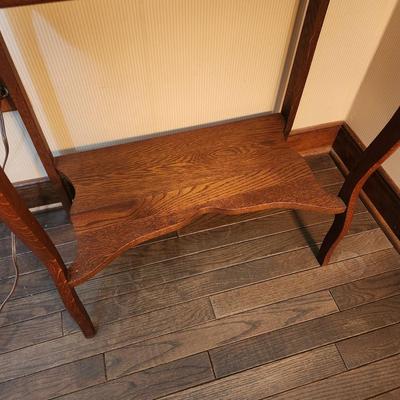 Vintage Oak Drop Front Secretary Desk