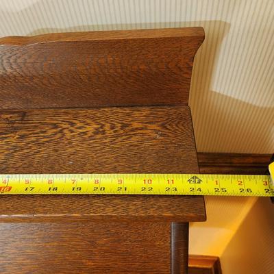 Vintage Oak Drop Front Secretary Desk