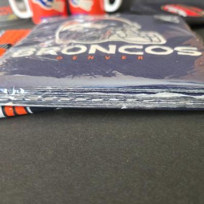 Denver Broncos Drinkware & Fan Gear Lot – Mugs, Glasses, Coasters & More