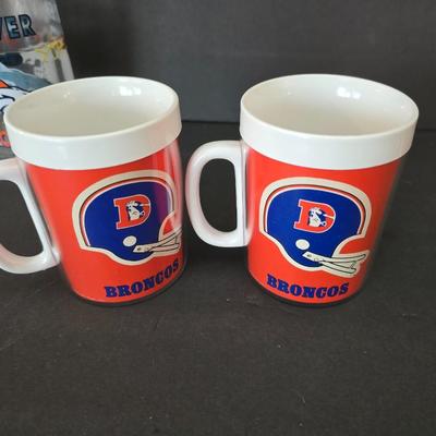 Denver Broncos Drinkware & Fan Gear Lot – Mugs, Glasses, Coasters & More