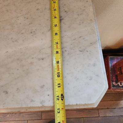 Victorian Walnut with Marble Top Side table 18x12x29