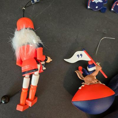 Denver Broncos Collectible Fan Lot – Vintage Tee, Toys, Ornaments, Vintage Power Pigskin football game & More