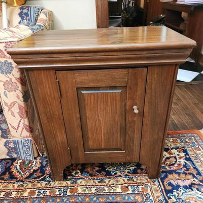 Pair of Solid Wood Side Tables Cabinet with Storage 22x12x25
