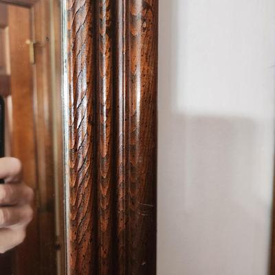 Large Heavy Wood Framed Mirror 41x22
