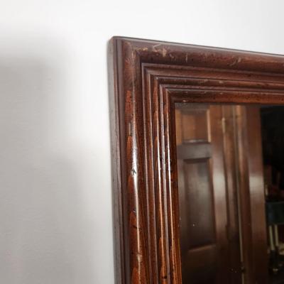 Large Heavy Wood Framed Mirror 41x22