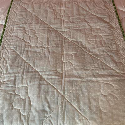 LOT 43X: 3 Vintage Hand-Crafted Quilts. Double Irish Chain Pattern, Repeating Star Pattern Against Dark Plaid Background & Stars...