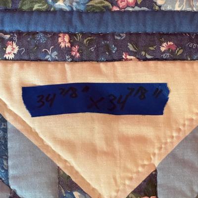 LOT 43X: 3 Vintage Hand-Crafted Quilts. Double Irish Chain Pattern, Repeating Star Pattern Against Dark Plaid Background & Stars...