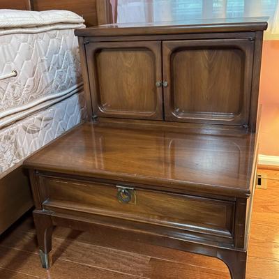 LOT 53X: Vintage White Furniture Co Walnut Wooden Nightstand