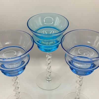 LOT 61K: Colorful Stemware w/ Spindle Stem
