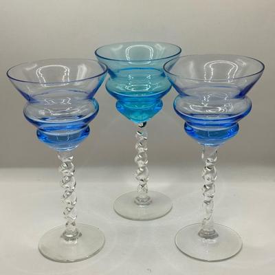 LOT 61K: Colorful Stemware w/ Spindle Stem