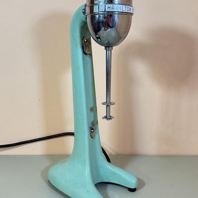 LOT 67L: Vintage Teal Hamilton Beach Milkshake Machine Model 33 & More
