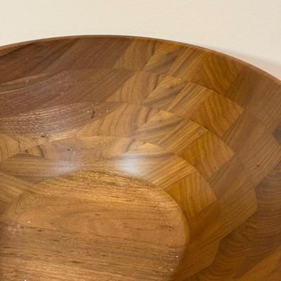 LOT 69D: Vintage Lebanon Supply Co Heirloom Walnut Ware Solid Wood Salad Set