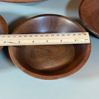 LOT 69D: Vintage Lebanon Supply Co Heirloom Walnut Ware Solid Wood Salad Set