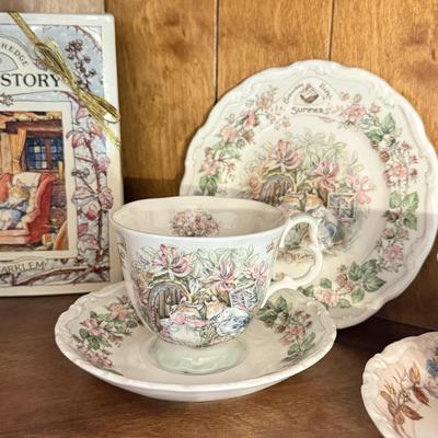 LOT 75D: Royal Doulton Brambley Hedge Gift Collection: Four Seasons Afternoon Tea Set & Set of Books