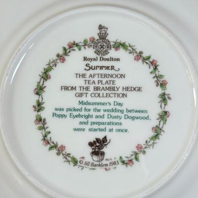 LOT 75D: Royal Doulton Brambley Hedge Gift Collection: Four Seasons Afternoon Tea Set & Set of Books