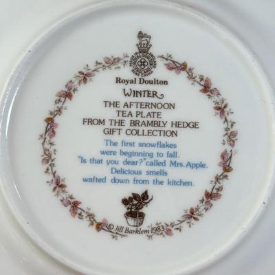 LOT 75D: Royal Doulton Brambley Hedge Gift Collection: Four Seasons Afternoon Tea Set & Set of Books