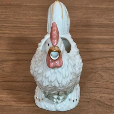 LOT 86D: Vintage Lenox Rise & Shine Rooster Collection. Sugar Bowl, Creamer, Salt & Pepper Shaker Sets