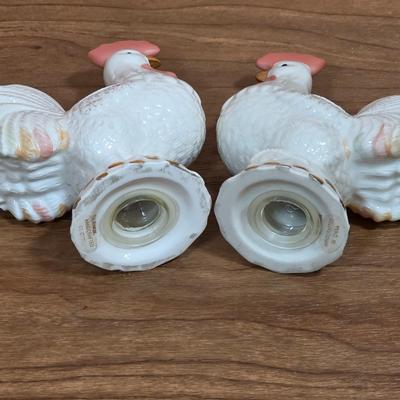 LOT 86D: Vintage Lenox Rise & Shine Rooster Collection. Sugar Bowl, Creamer, Salt & Pepper Shaker Sets