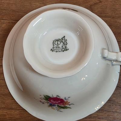 LOT 88D: Vintage Collection Of Limoges & Tattau Incomplete China Sets, Limoges Has 6 Plates, 5 Cups & Saucers, Tattau Has 8...